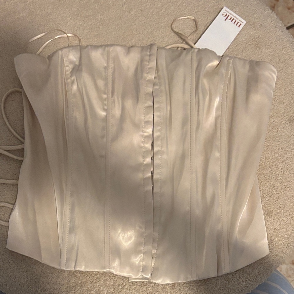 Elegant Cream Corset Top